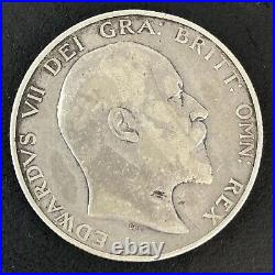 Great Britain Edward VII 1902 Silver Half Crown Coin