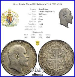 Great Britain, Edward VII, Halfcrown 1910, PCGS MS 64