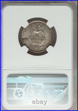 Great Britain England George IV 1826 1 Shilling Silver Coin Ngc Certified Au-55