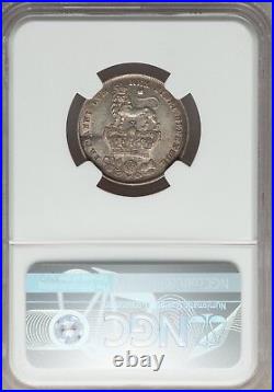 Great Britain England George IV 1826 1 Shilling Silver Coin Ngc Certified Au-55