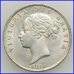Great Britain England Victoria 1874 Half-crown Almost Uncirculated Silver Coin