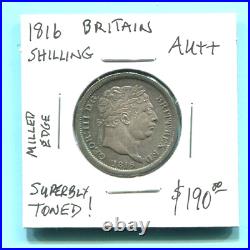 Great Britain Fantastic Historical George III Silver Shilling, 1816, Km# 666