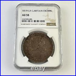 Great Britain George III 1819 LX Crown Silver Coin AU 58 NGC Graded