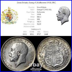 Great Britain, George V, Halfcrown 1918, UNC