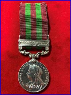 Great Britain India Service Silver Medal With Punjar Frontier 1897-98 Clasp