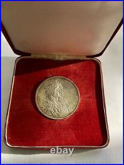 Great Britain King James II & Mary Recovery Of Treasure. St. Domingo Silver Medal