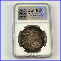 Great Britain Queen Victoria 1888 Crown Silver Coin NGC Graded AU 58 AU58