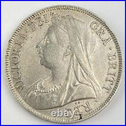 Great Britain Queen Victoria 1899 Silver Half Crown Coin Good Lustre