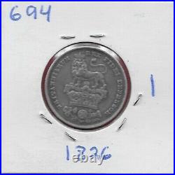 Great Britain Shilling 1826=12 Pence George Iv, Laureate Portrait Of Ki