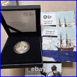 Great Britain Silver £2 Pounds 250th anni Cook's Voyage of Discovery Set Of 3 UK
