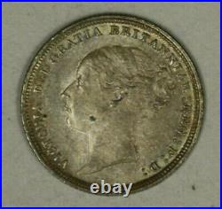 Great Britain Silver 6 Pence 1883 Nice Toned UNC A2453