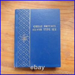 Great Britain Silver Type Set Whitman Bookshelf Folder No 9517 Empty Deluxe