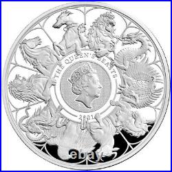 Great Britain UK 2021 £500 Queens Beasts COMPLETER 1 KILO Silver Coin Royal Mint