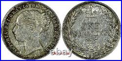 Great Britain Victoria (1837-1901) Silver 1885 1 Shilling'Young Head' KM# 734.4