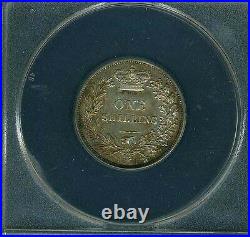Great Britain/england Victoria 1874 Shilling Silver Coin, Anacs Certified Ef-45
