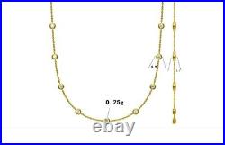 Heather Custom Lab Created 0.9ct Diamond Jewellery Station Necklace Yellow Gold