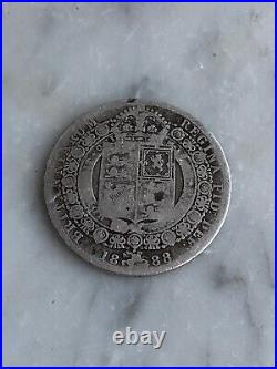 Huge Rare Silver Great Britain 1888 Half CrownVictoria Dei Gratia