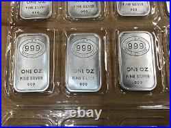 JBR Recovery LTD of Great Britain Sealed Lot of 20 One Ounce Silver Bars E9924