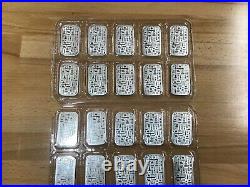 JBR Recovery LTD of Great Britain Sealed Lot of 20 One Ounce Silver Bars E9924
