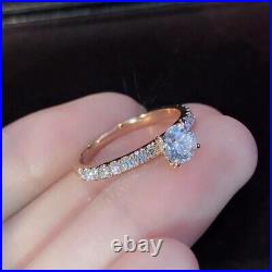 Lab-Created 2ct Diamond Shackled in Rose Gold Pedestal