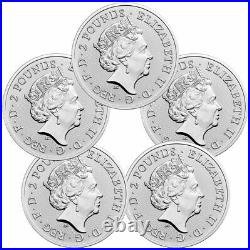 Lot of 5 2021 Great Britain Myths & Legends Robin Hood 1oz Silver Coins BU