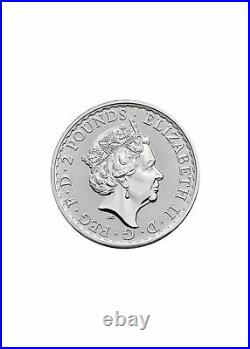 Lot of 5 2022 Great Britain 1 oz Silver Britannia £2 Coins GEM BU