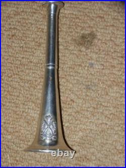 Military Scottish Horse Mounted Brigade HM Silver 1934 Hunting Horn Table Candle