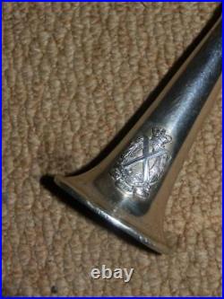 Military Scottish Horse Mounted Brigade HM Silver 1934 Hunting Horn Table Candle