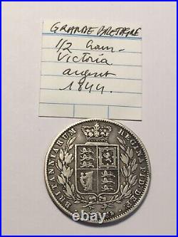Mint Great Britain 1/2 Crown Victoria 1844 Silver Very Good+ (108-9/P1)