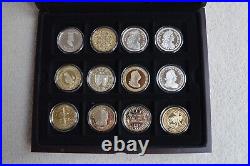 Museum Collection 12 silver coin Set Historic Coin of Great Britain COA + CASE