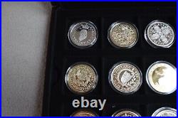 Museum Collection 12 silver coin Set Historic Coin of Great Britain COA + CASE