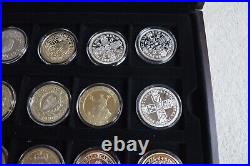 Museum Collection 12 silver coin Set Historic Coin of Great Britain COA + CASE