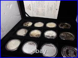 Museum Collection 12 silver coin Set Historic Coin of Great Britain COAs+ CASE