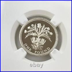 NGC 1989 Great Britain Silver £1 Scottish Thistle Proof PF 70 Ultra Cameo