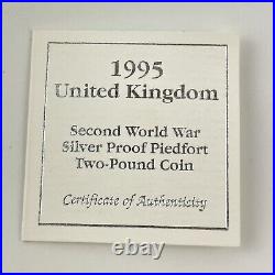 NGC Graded 1995 Piedfort Great Britain Silver £2 Coin Peace Dove WW2 PF 70