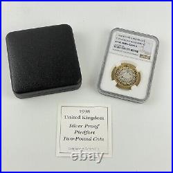 NGC Graded 1998 Piedfort Great Britain Silver £2 Technology Achievement PF 69