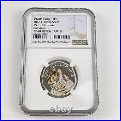 NGC Graded Beatrix Potter 2018 Great Britain Silver 50p Mrs Tittlemouse PF 68