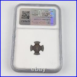 NGC Graded Great Britain 1818 Maundy Penny 1P AU Details Cleaned Silver Coin
