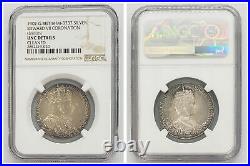 NGC UK Great Britain 1902 Edward VII Alexandra Coronation BHM-3737 Silver Medal