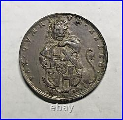Nd (1653) Great Britain Oliver Cromwell (lord Protector)cast Silver Medal Scarce