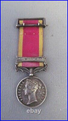Original Second China War Miniature Medal With Taku Forts Bar With Medal Clasp /