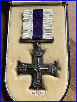 Original WWI Silver Military Cross Sussex Regiment Basil Clark Captain