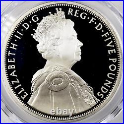 PCGS PR68 DCAM 2012 Great Britain Diamond Jubilee Elizabeth £5 Silver Proof Coin