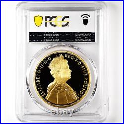 PCGS PR69 DCAM 2012 Great Britain Diamond Jubilee £5 Silver Gold Gilt Proof Coin