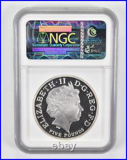 PF70UCAM 2012 Great Britain 5 Pounds Silver Olympics Countdown Piefort NGC 1997