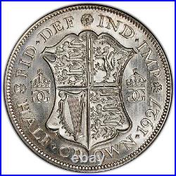 Proof Silver 1927 Great Britain 1/2 Half Crown PCGS PR63