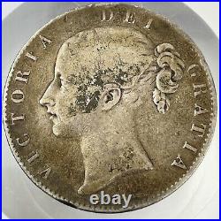 Queen Victoria Great Britain 1844 Silver One Crown Coin