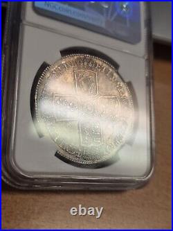 Rare 1746 Lima Crown King George II Uncirculated Silver Great Britain NGC AU55