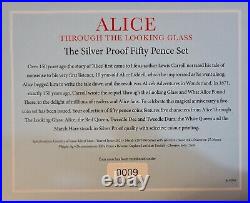 Rare Alice Through the Looking-Glass Silver 50p Set