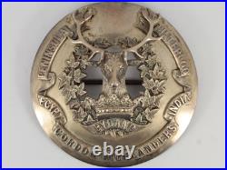 Rare Victorian Gordon Highlanders Sterling Silver Officers Plaid Badge 135g Gf88